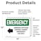 Signmission Ammonia Diffuser Control With Symbol Emergency Sign, Vinyl Decal, 14in W x 10in L, 2PK OS-2PACK-EM-D-1014-L-10293 - alternate 2